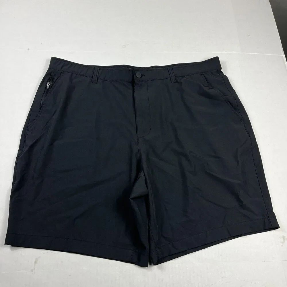 Chaps Mens Golf Performance Chino Shorts Black Lightweight Quick Dry Size 40